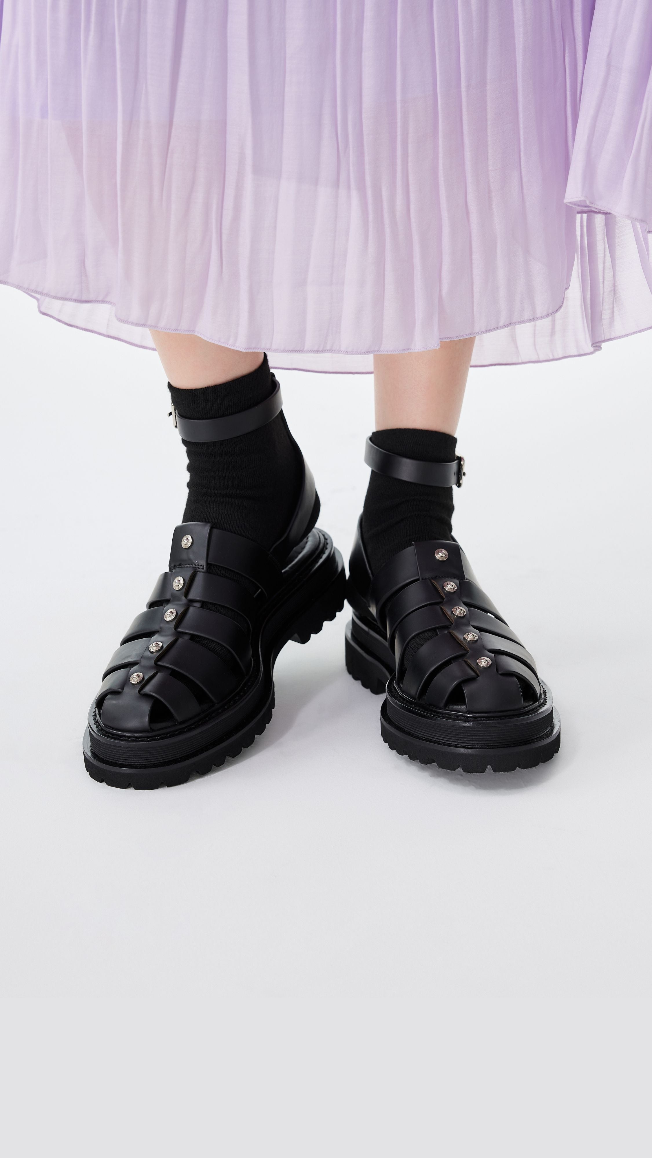 Leather Strappy Sandals - Image 2